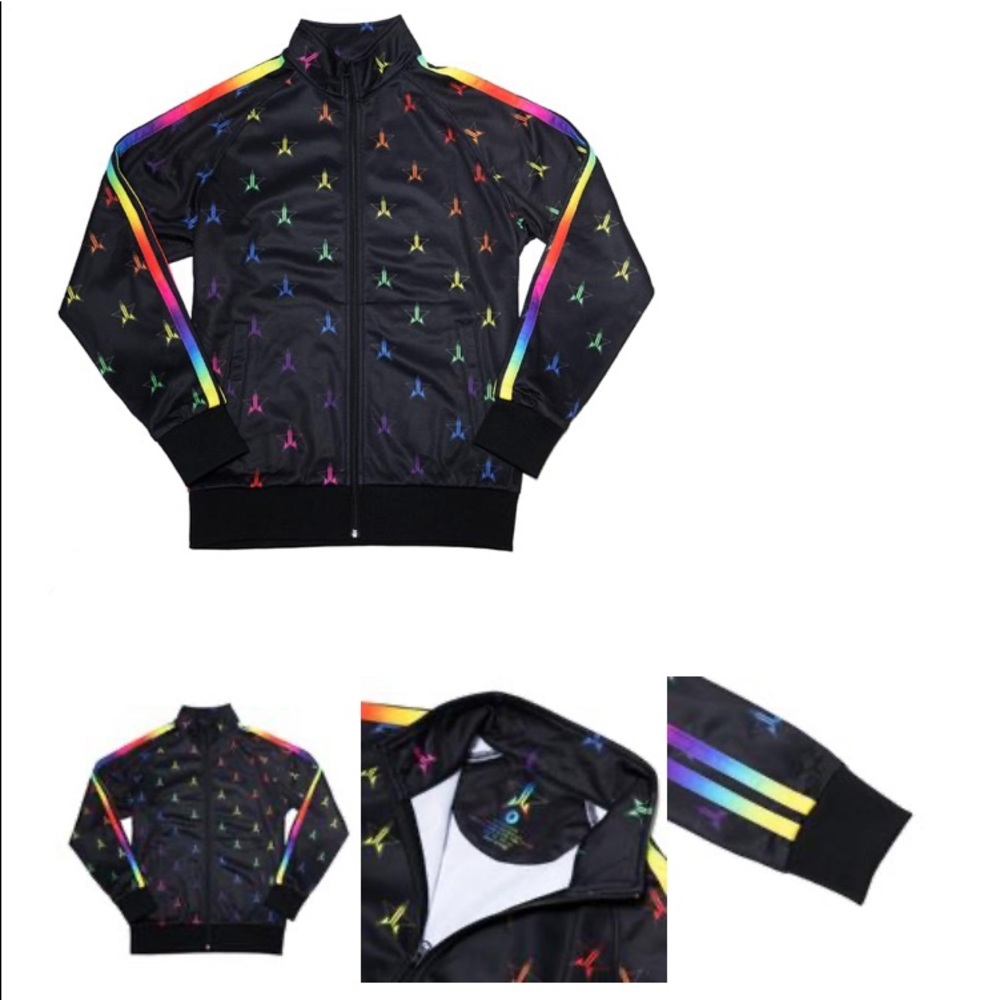 Jeffree Star rainbow track suit jacket NWT